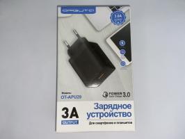 Зарядное устройство (QC3.0, 3A, 1*USB) OT-APU29, черный_0
