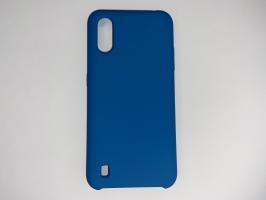 Чехол Silicone Cover для Samsung Galaxy A01, M01 синий_0