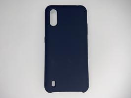 Чехол Silicone Cover для Samsung Galaxy A01, M01 темно-синий_0