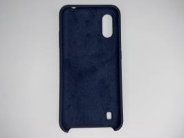Чехол Silicone Cover для Samsung Galaxy A01, M01 темно-синий_1