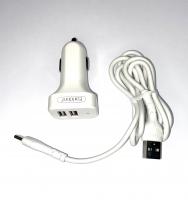 АЗУ Earldom ES-131C 2,1A 2USB Car Charger With Type-C USB Cable (белое)_1