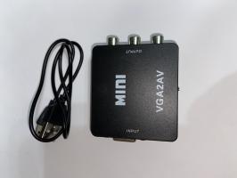 Адаптер Mini VGA2AV 1080p Converter to 3 rca (black)_0