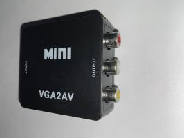 Адаптер Mini VGA2AV 1080p Converter to 3 rca (black)_1