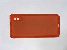 Чехол для Xiaomi Redmi 9A матовый силикон с вставкой внутри, персиковый_1