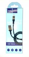 USB кабель HOCO X26 Xpress Lightning 8-pin, 1м, нейлон (черный с золотым)_0