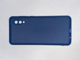 Чехол для Samsung Galaxy A02, A022F Silicone Cover Slim, софт-тач, матовый, синий_1