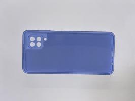 Чехол для Samsung Galaxy A12, M12, A127F, M127F Silicone Cover Slim, софт-тач, матовый, голубой_1