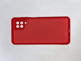 Чехол для Samsung Galaxy A12, M12, A127F, M127F Silicone Cover Slim, софт-тач, матовый, красный_1