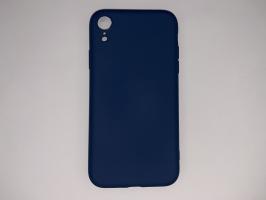 Чехол для iPhone XR Silicone Cover Slim, софт-тач, матовый, синий_0