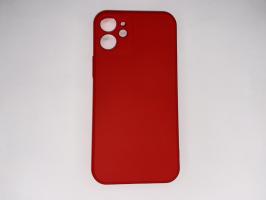 Чехол для iPhone 12 Mini Silicone Cover Slim, софт-тач, матовый, красный_0