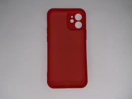 Чехол для iPhone 12 Mini Silicone Cover Slim, софт-тач, матовый, красный_1
