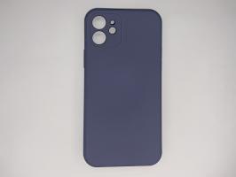 Чехол для iPhone 12 Silicone Cover Slim, софт-тач, матовый, фиолетовый_0