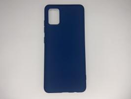 Чехол для Samsung Galaxy A51, A515F Silicone Cover Slim, софт-тач, матовый, синий_0