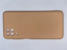 Чехол для Samsung Galaxy A12, M12, A127F, M127F Silicone Cover Slim, софт-тач, матовый, розовый песо_0