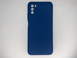 Чехол для Xiaomi POCO M3 Silicone Cover Slim, софт-тач, матовый, синий_0