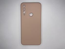 Чехол для Honor 9X, Huawei P smart Z (с отпечатком) матовый силикон с вставкой внутри, розовый песок_0