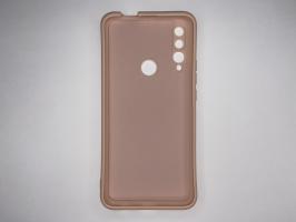 Чехол для Honor 9X, Huawei P smart Z (с отпечатком) матовый силикон с вставкой внутри, розовый песок_1