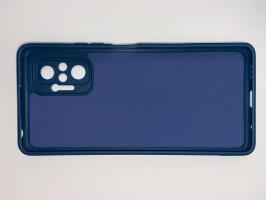 Чехол для Xiaomi Redmi Note 10 Pro матовый силикон с вставкой внутри, синий_1