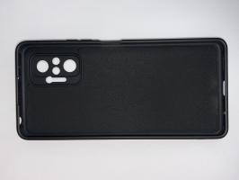 Чехол для Xiaomi Redmi Note 10 Pro матовый силикон с вставкой внутри, черный_1