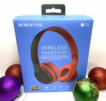 Bluetooth гарнитура BOROFONE BO4 Charming Rhyme BT 5.0, 3.5 мм, microSD, накладная (красный)_0